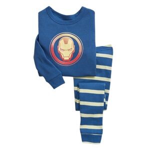 Gap Boys Iron Man blue and yellow Pajamas - excellent condition size 5